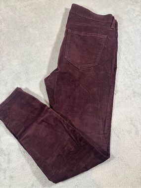Old Navy Rockstar Super Skinny Corduroy Pants Plum Burgundy Size 8